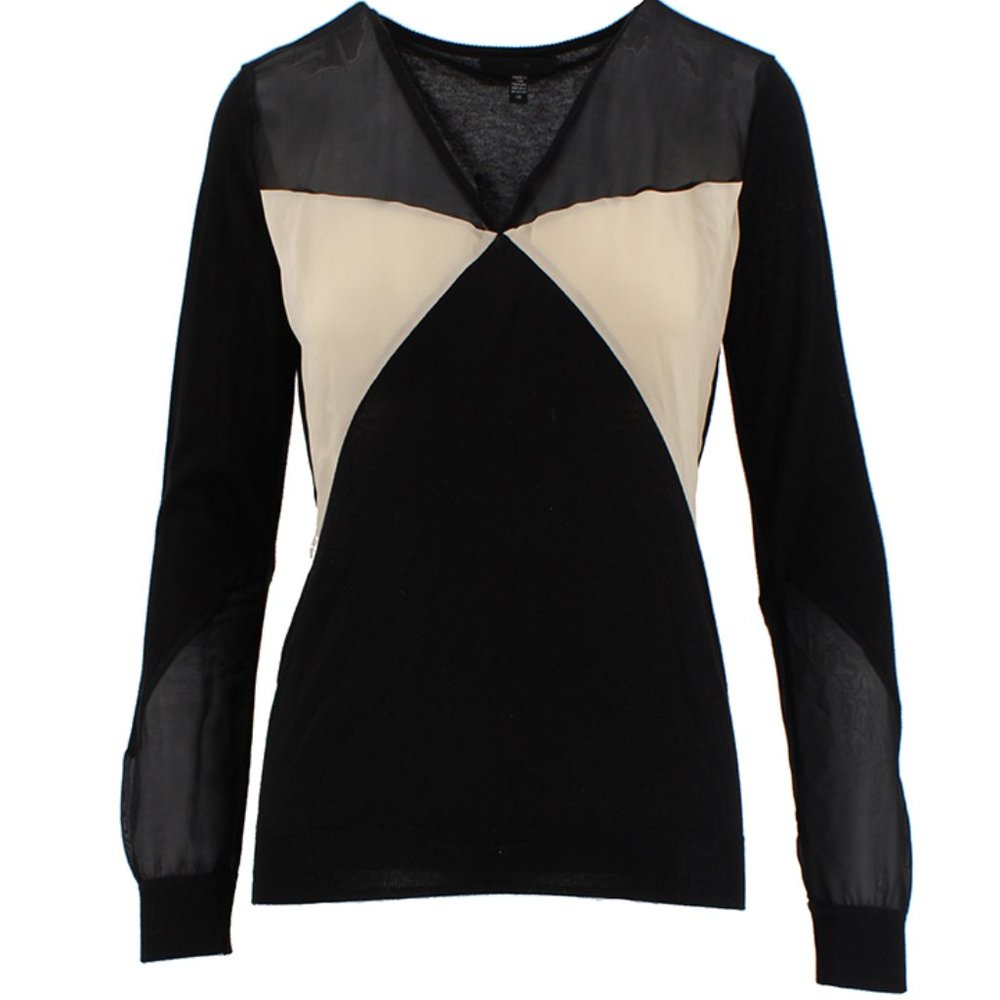 Joe's Jeans Long Sleeve Top Black / Nude | XS